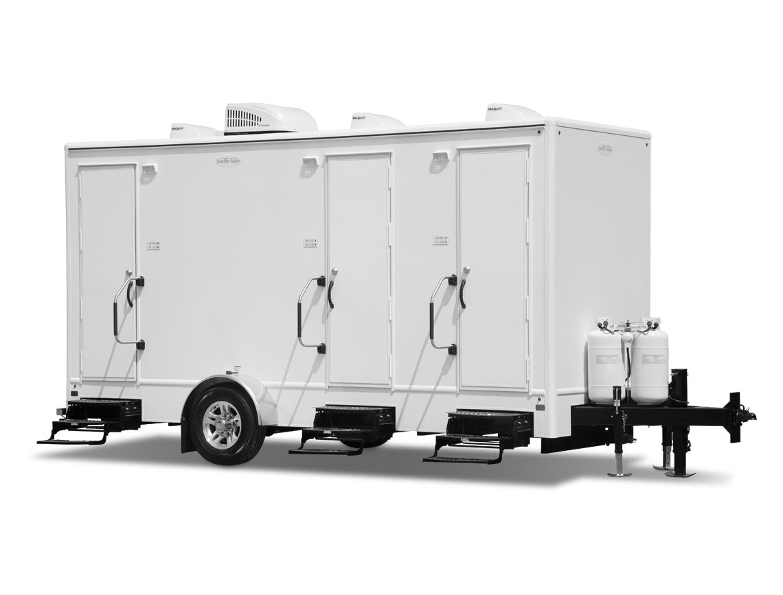 3-Stall Combo Shower and Restroom Trailer
